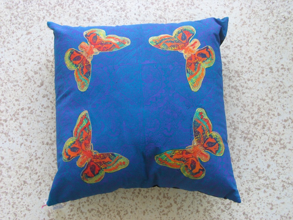 Blue Butterfly Cushion