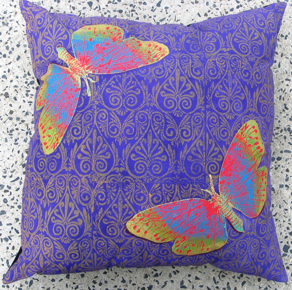 Purple Butterfly Cushion